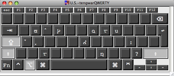 U.S.-tengwarQWERTY with capslock + option + shift